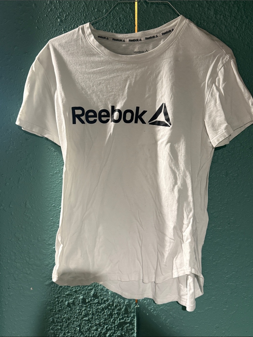Reebok White Tee with Navy Logo